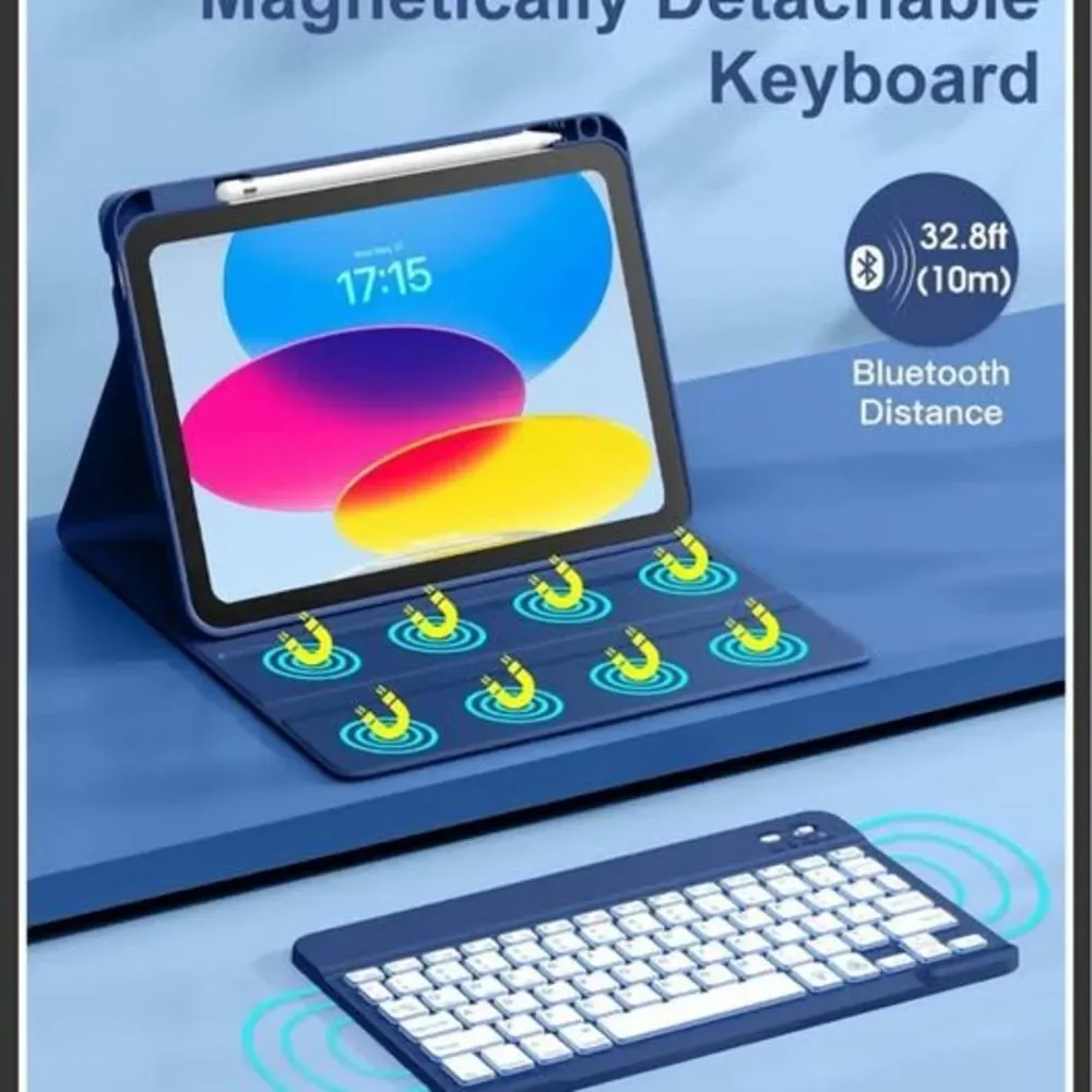 Bluetooth Keyboard Case for iPad 10th Generation & iPad 11th Generation Hamile